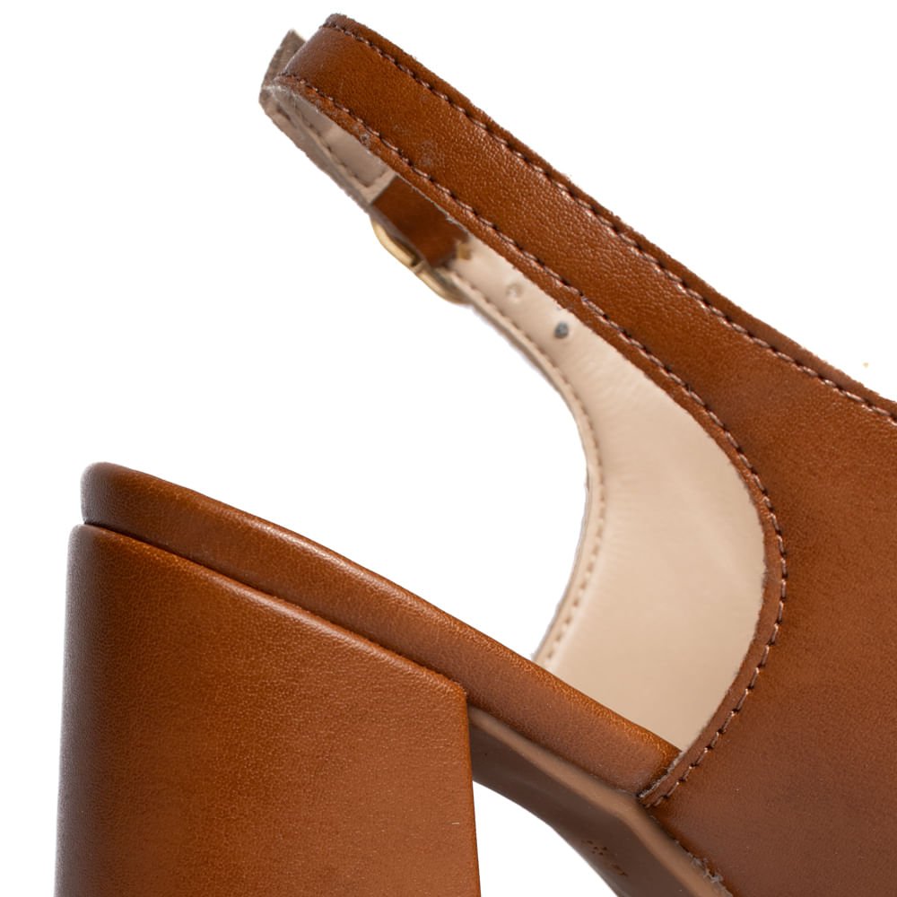 Sandália Feminina Ramarim Salto Bloco Napa Caramelo Caramelo 7