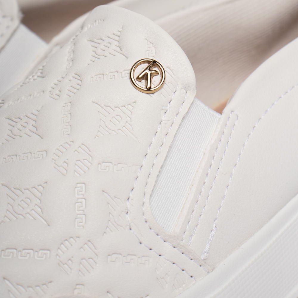 Tênis Feminino Kolosh Slip On Off White/Dourado Off White 5
