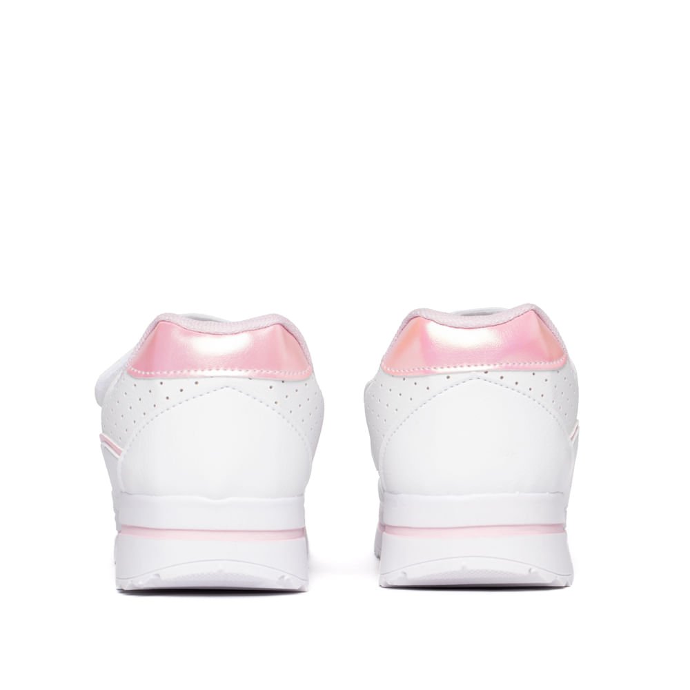 Tênis Infantil Club Happy Coração Branco/Rosa Branco/Rosa 3