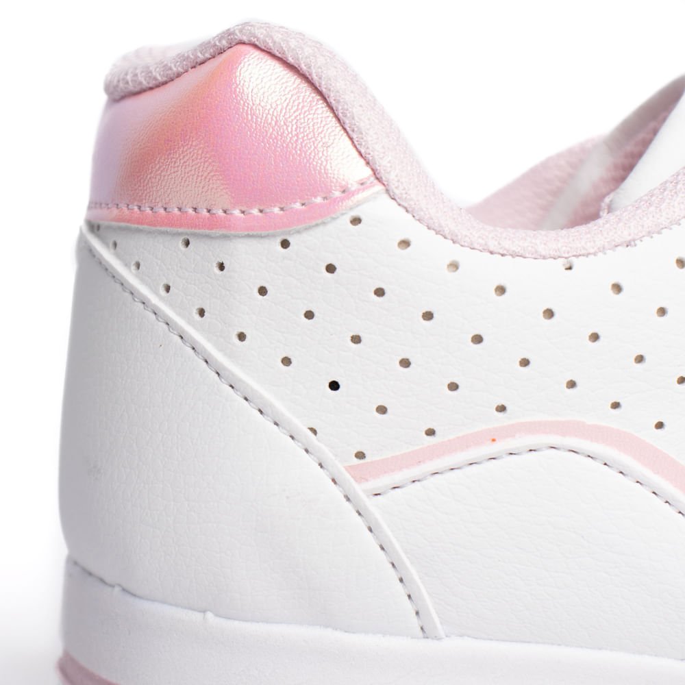 Tênis Infantil Club Happy Coração Branco/Rosa Branco/Rosa 6