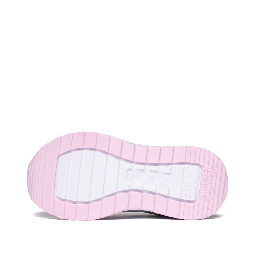 Tênis Infantil Club Happy Reflexivo Glitter Rosa/Branco Rosa/Branco 2