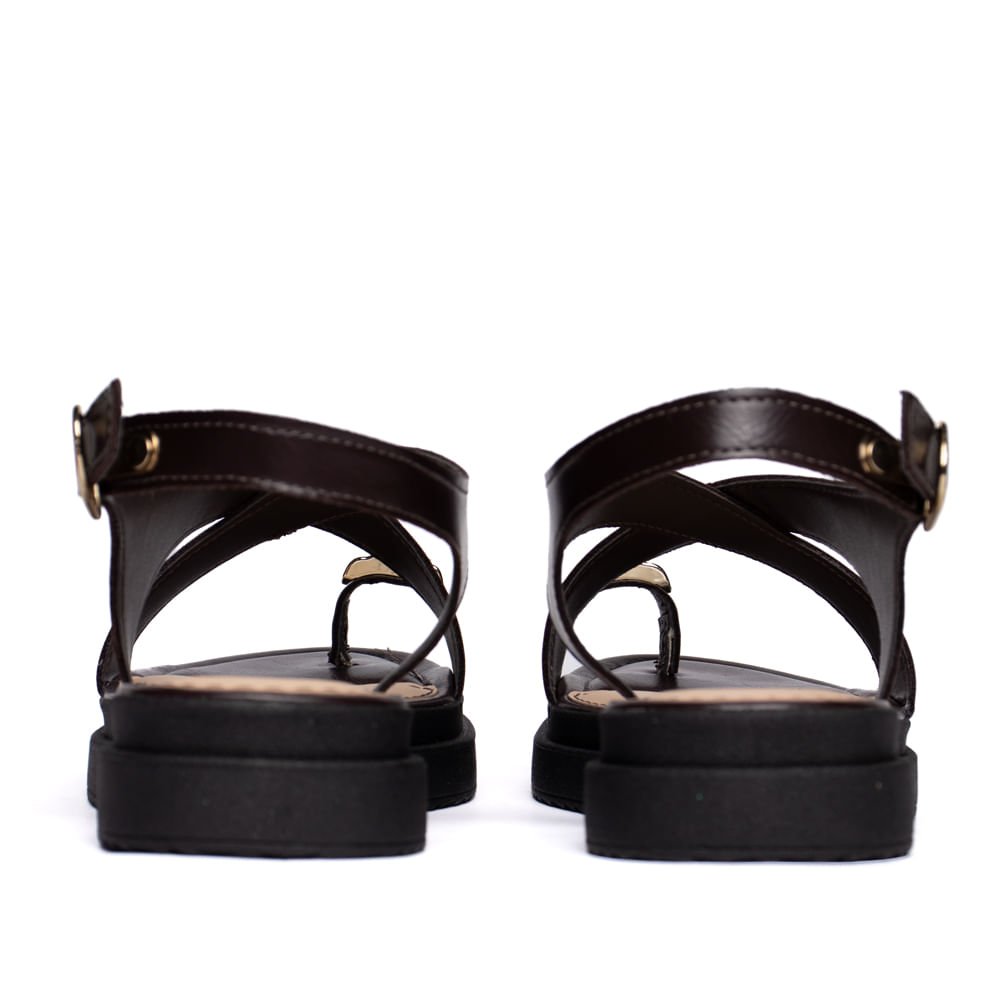 Sandália Feminina Dakota Flatform Napa Marrom Escuro Marrom Escuro 3