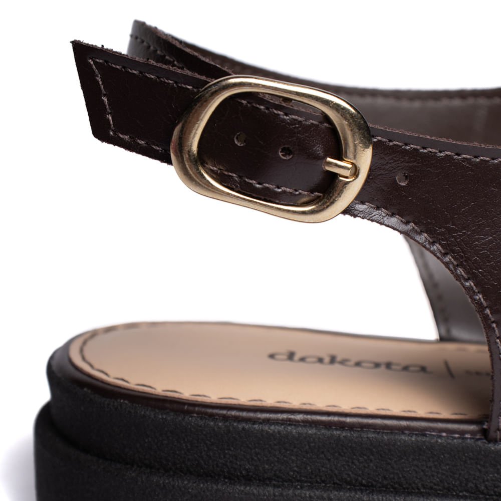 Sandália Feminina Dakota Flatform Napa Marrom Escuro Marrom Escuro 6