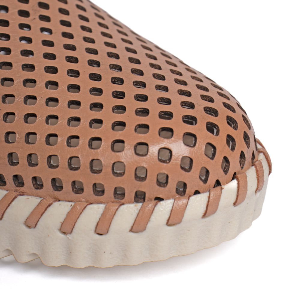 Tênis Feminino Bottero Slip On Couro Conforto Marrom Marrom 6