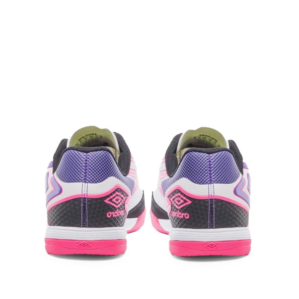 Chuteira Futsal Umbro Pro 5 Bump Club Roxo Branco Rosa Branco/Rosa/Roxo 3
