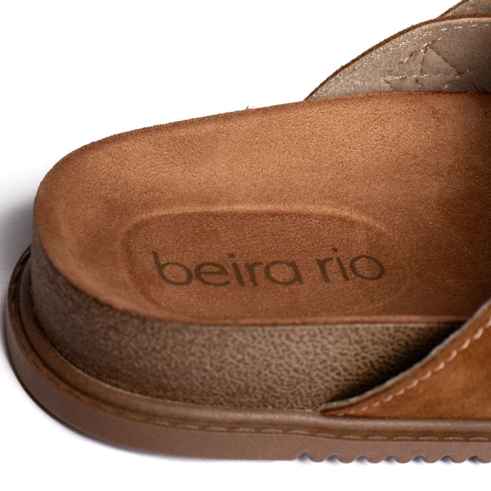 Chinelo Feminino Beira Rio Flatform Camurça Caramelo Caramelo 6