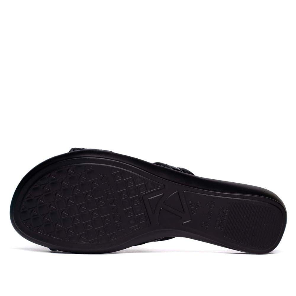 Tamanco Feminino Piccadilly Salto Anabela Verniz Preto Preto 2