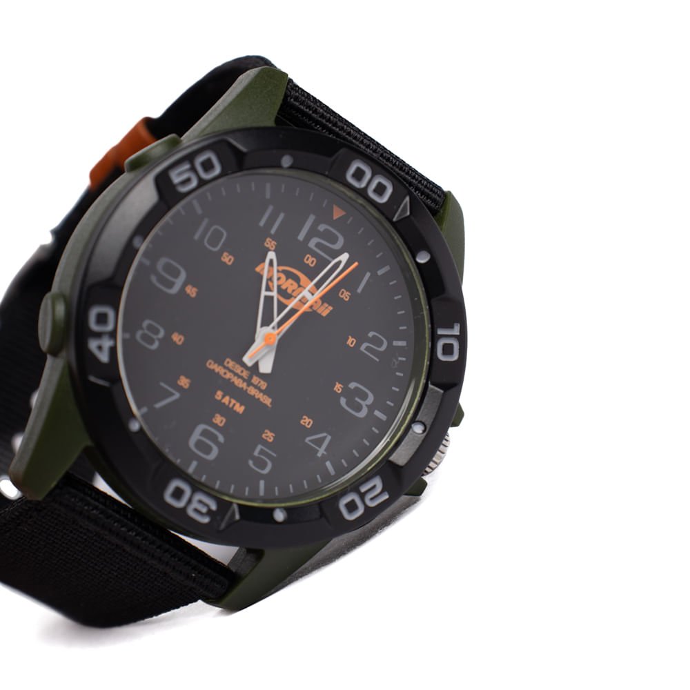 Relógio Masculino Mormaii Nylon MOPC21JAR/8V Preto/Laranja Preto/Laranja 3