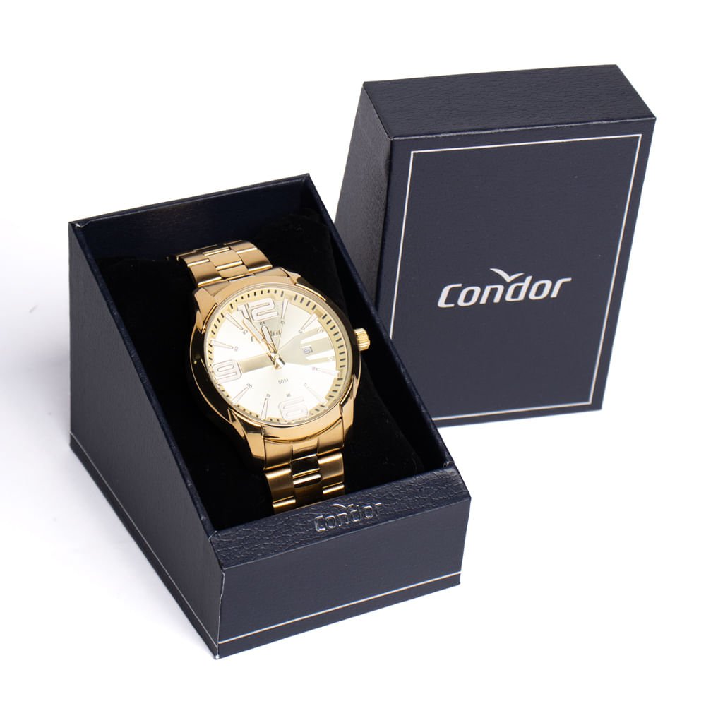 Relógio Masculino Condor Analógico COPC32lB/4X Dourado Dourado 4
