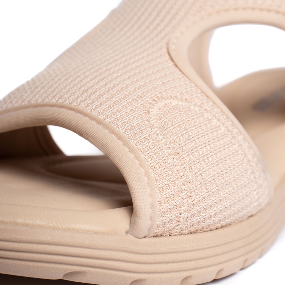 Sandália Feminina Comfortflex Tecido Elástico Bege Bege 5