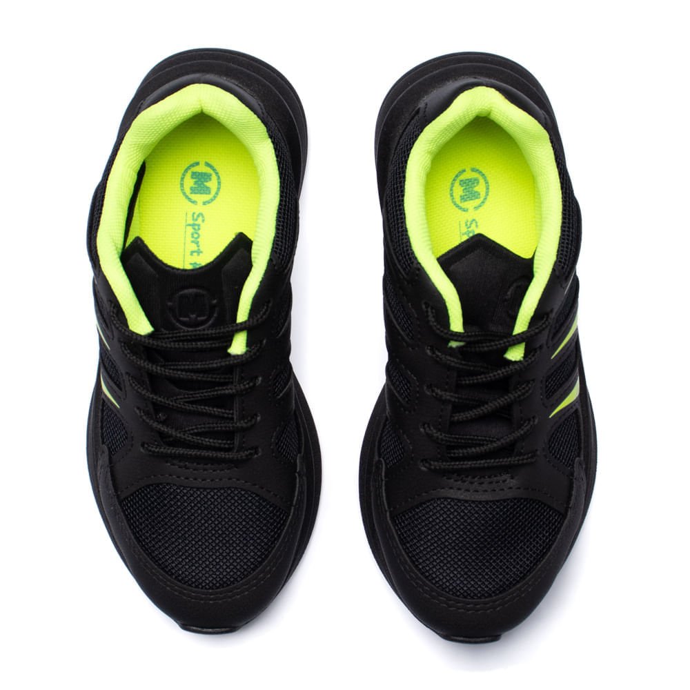 Tênis Infantil Molekinho Napa Preto/Verde Preto/Verde 4