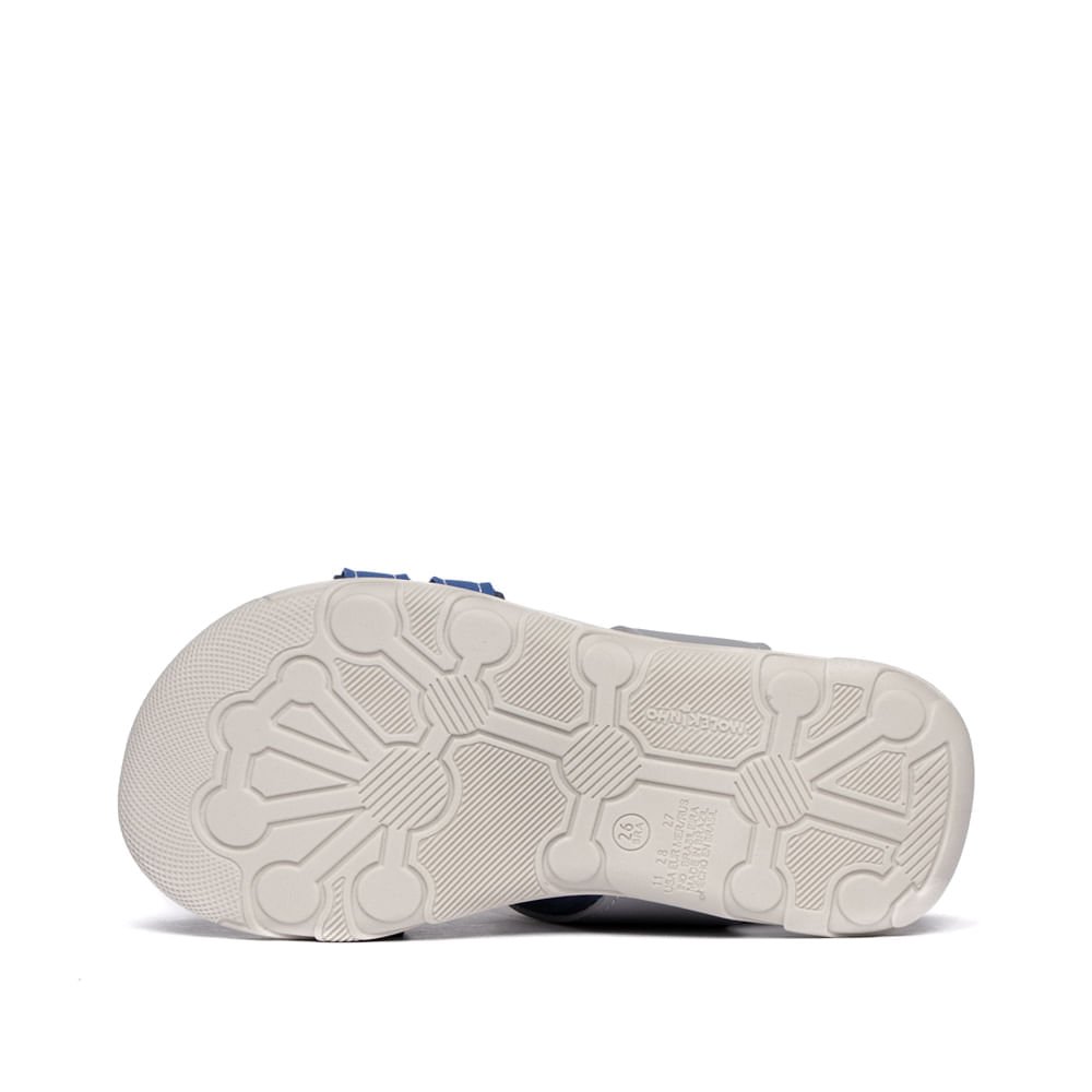 Sandália Infantil Molekinho Papete Napa Cinza/Azul Marinho Marinho 2