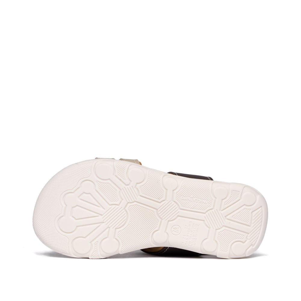 Sandália Infantil Molekinho Papete Napa Marrom/Bege Marrom/Bege 2