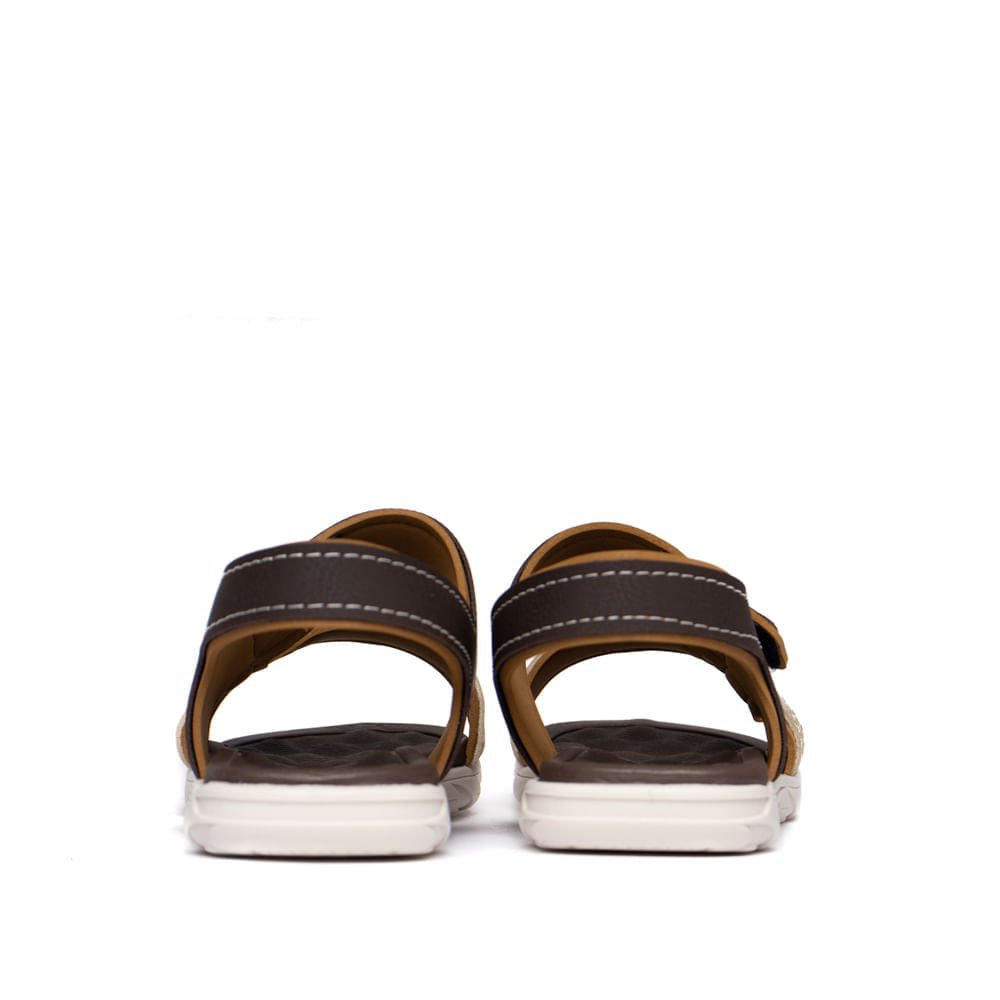 Sandália Infantil Molekinho Papete Napa Marrom/Bege Marrom/Bege 3