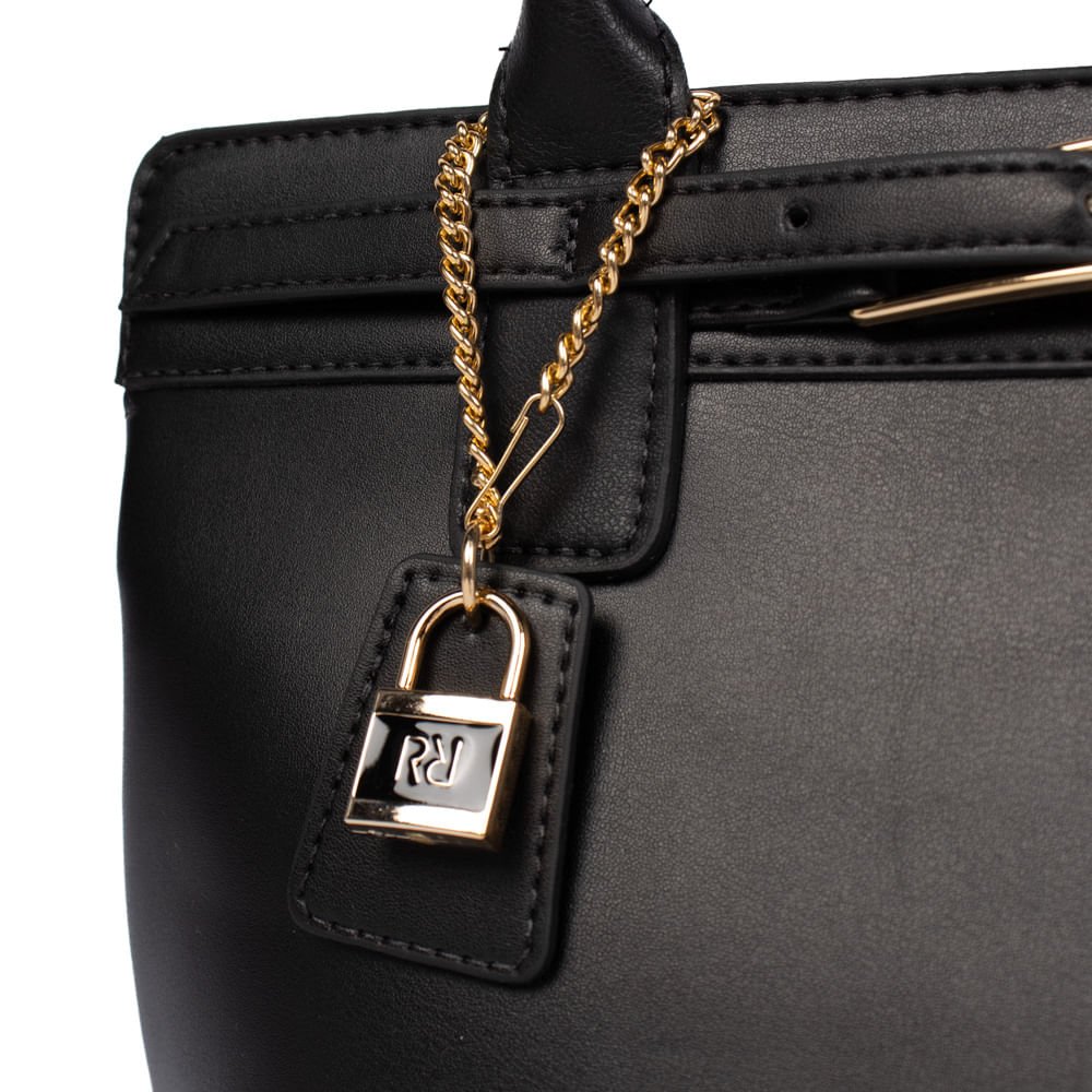 Bolsa Feminina Rafitthy Napa Tote Média Preta Preto 4