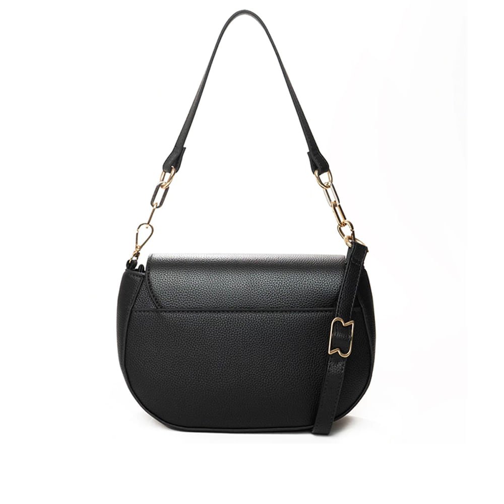 Bolsa Feminina Rafitthy Napa Alça Pequena Preto Preto 2