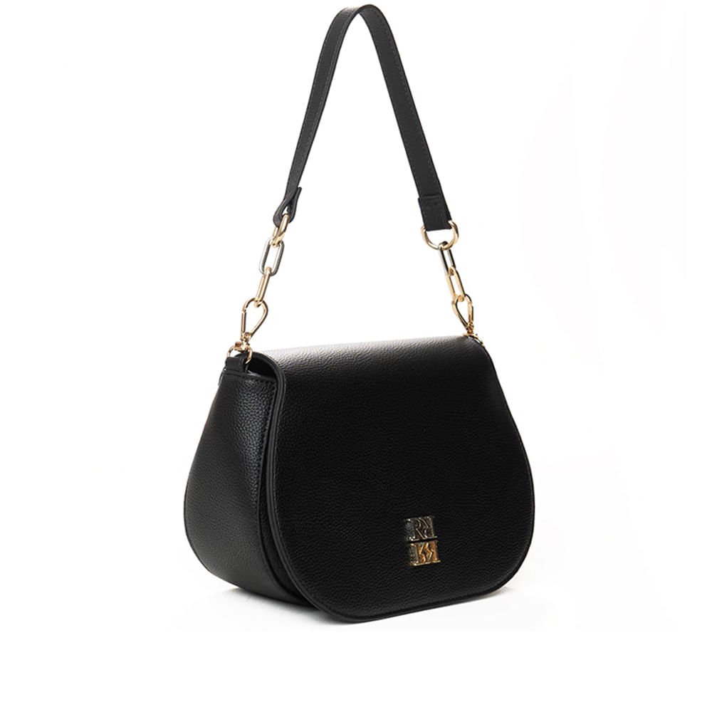 Bolsa Feminina Rafitthy Napa Alça Pequena Preto Preto 3