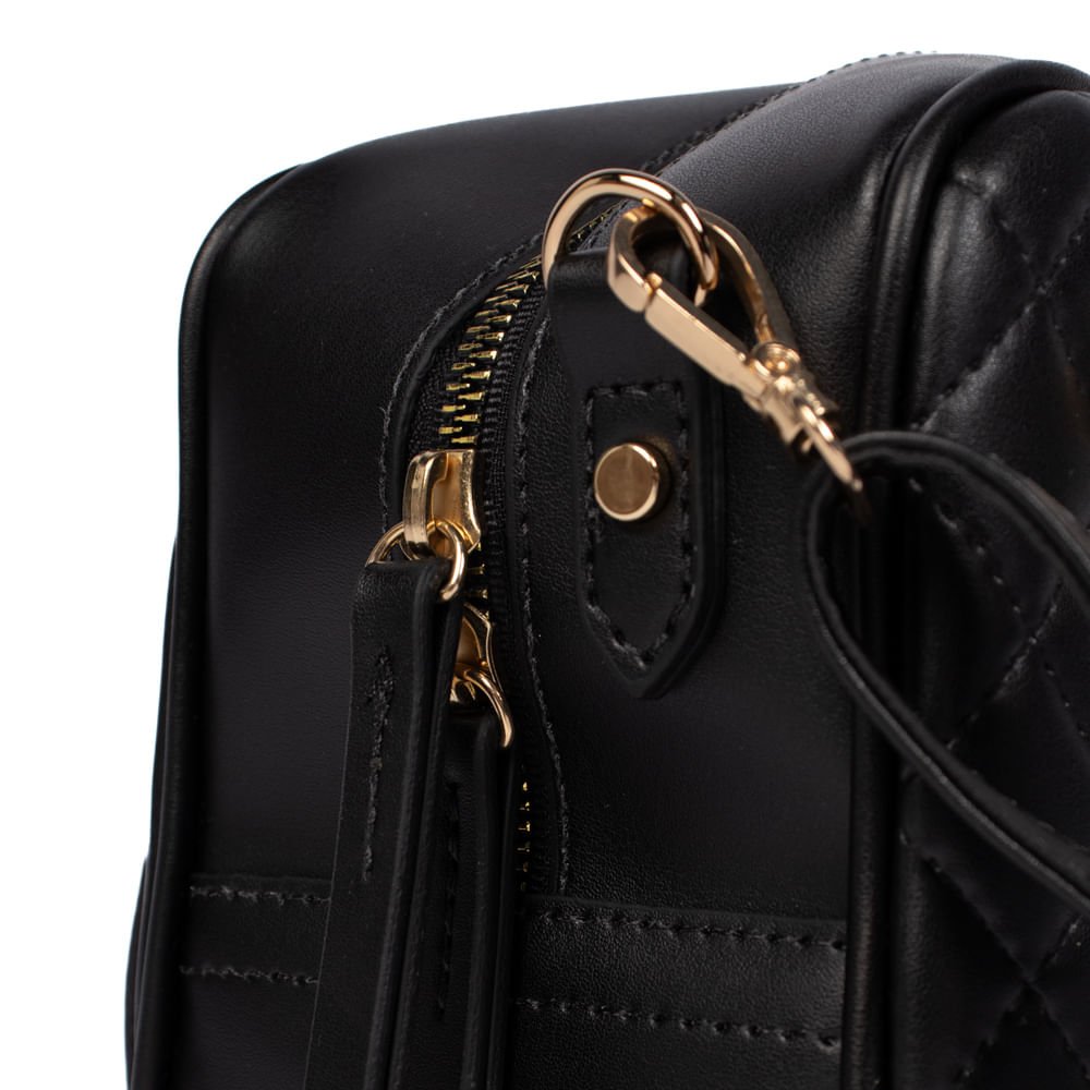 Bolsa Feminina Rafitthy Tote Napa Matelassê Média Preto Preto 5