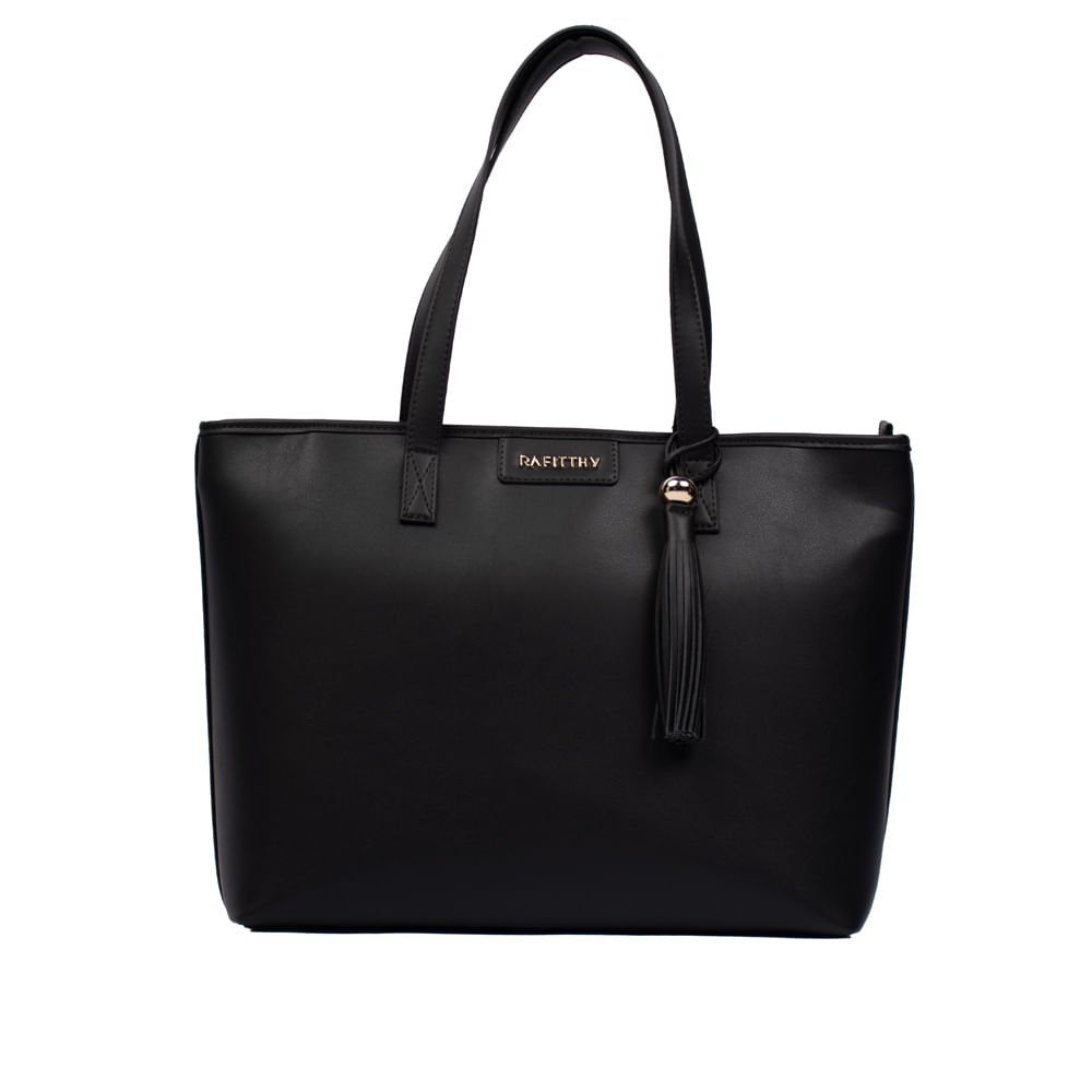 Bolsa Feminina Rafitthy Tiracolo Napa Grande Preta