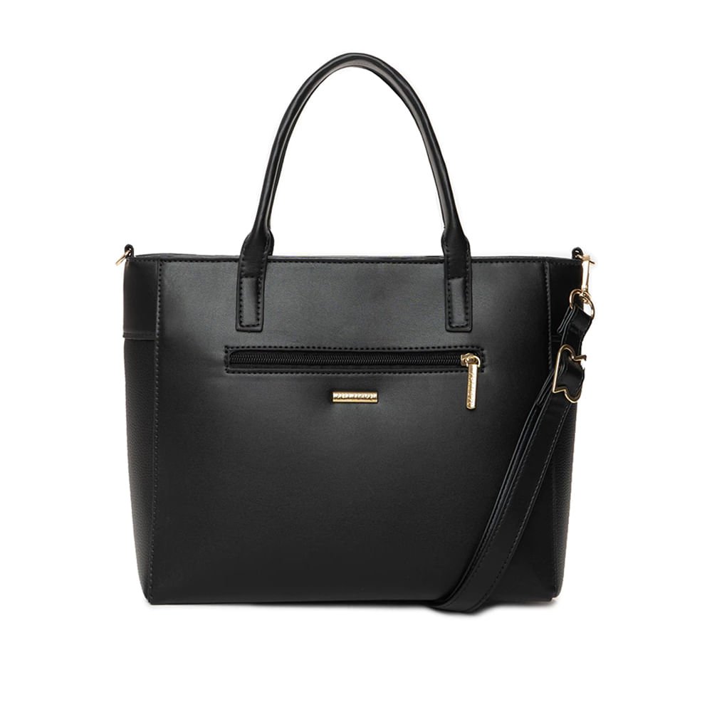 Bolsa Feminina Rafitthy Tote Napa Alça Extra Preta Preto 2