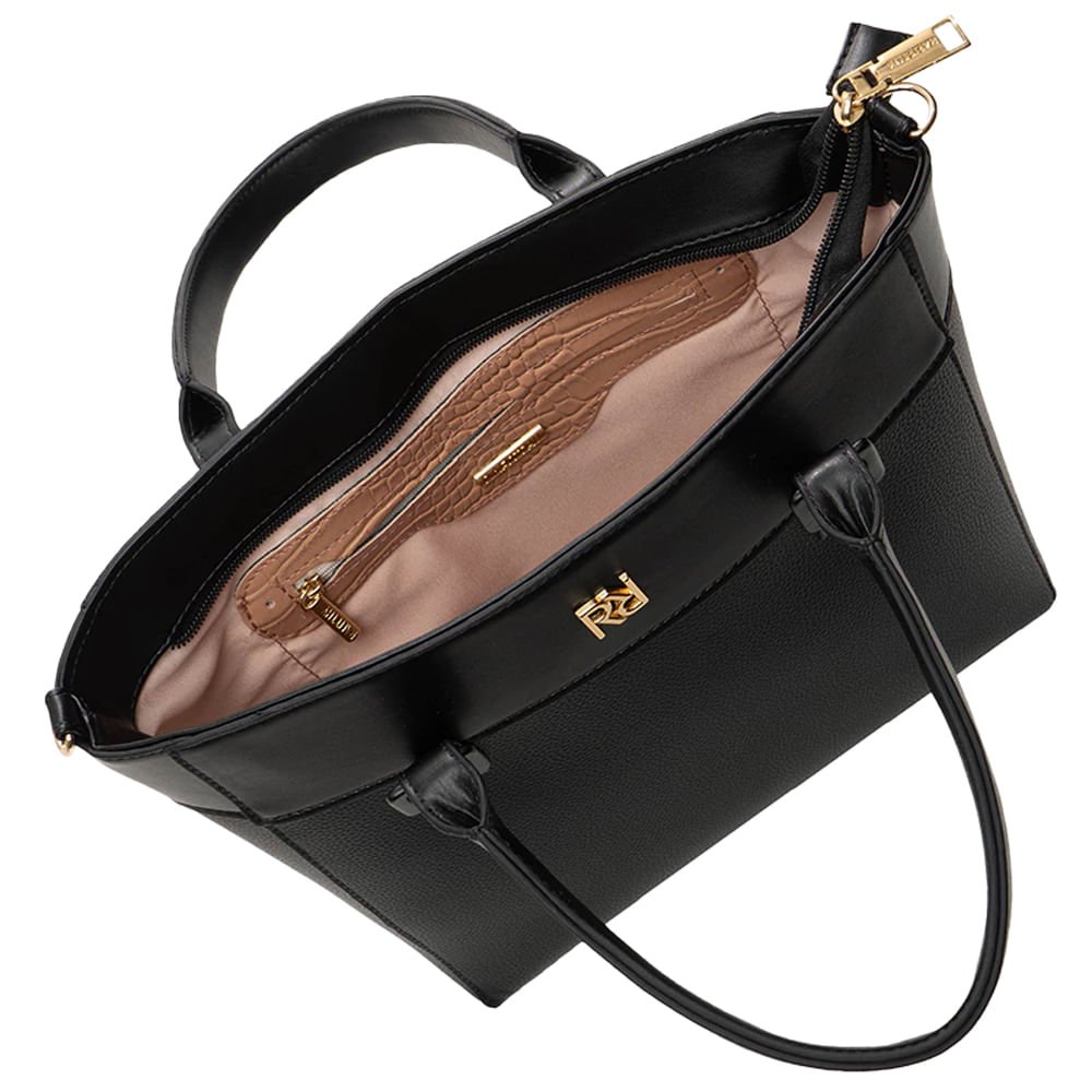 Bolsa Feminina Rafitthy Tote Napa Alça Extra Preta Preto 4