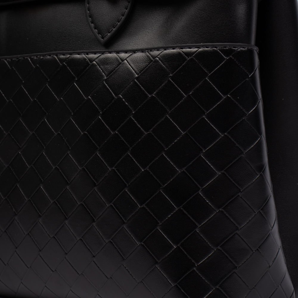 Bolsa Feminina Rafitthy Tote Napa Matelassê Média Preta Preto 5