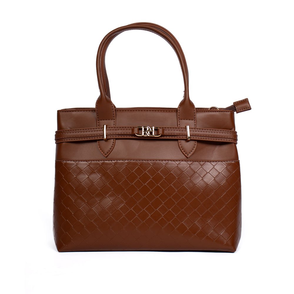 Bolsa Feminina Rafitthy Tote Napa Matelassê Média Marrom