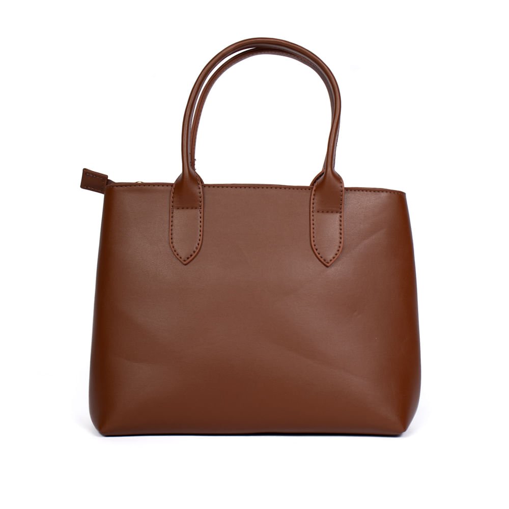 Bolsa Feminina Rafitthy Tote Napa Matelassê Média Marrom Marrom 2