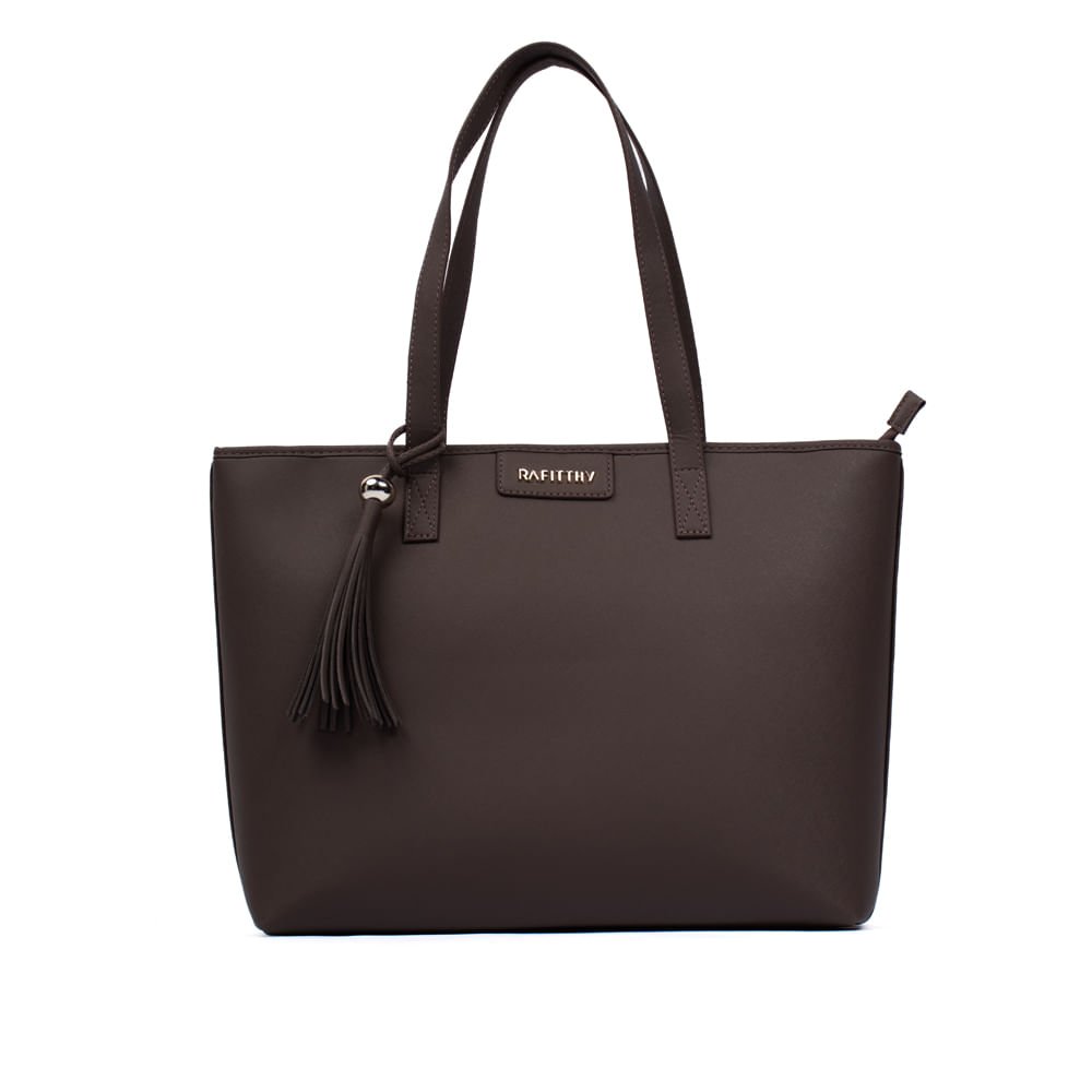 Bolsa Feminina Rafitthy Tiracolo Napa Grande Marrom