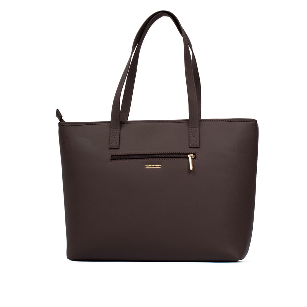Bolsa Feminina Rafitthy Tiracolo Napa Grande Marrom Marrom 2