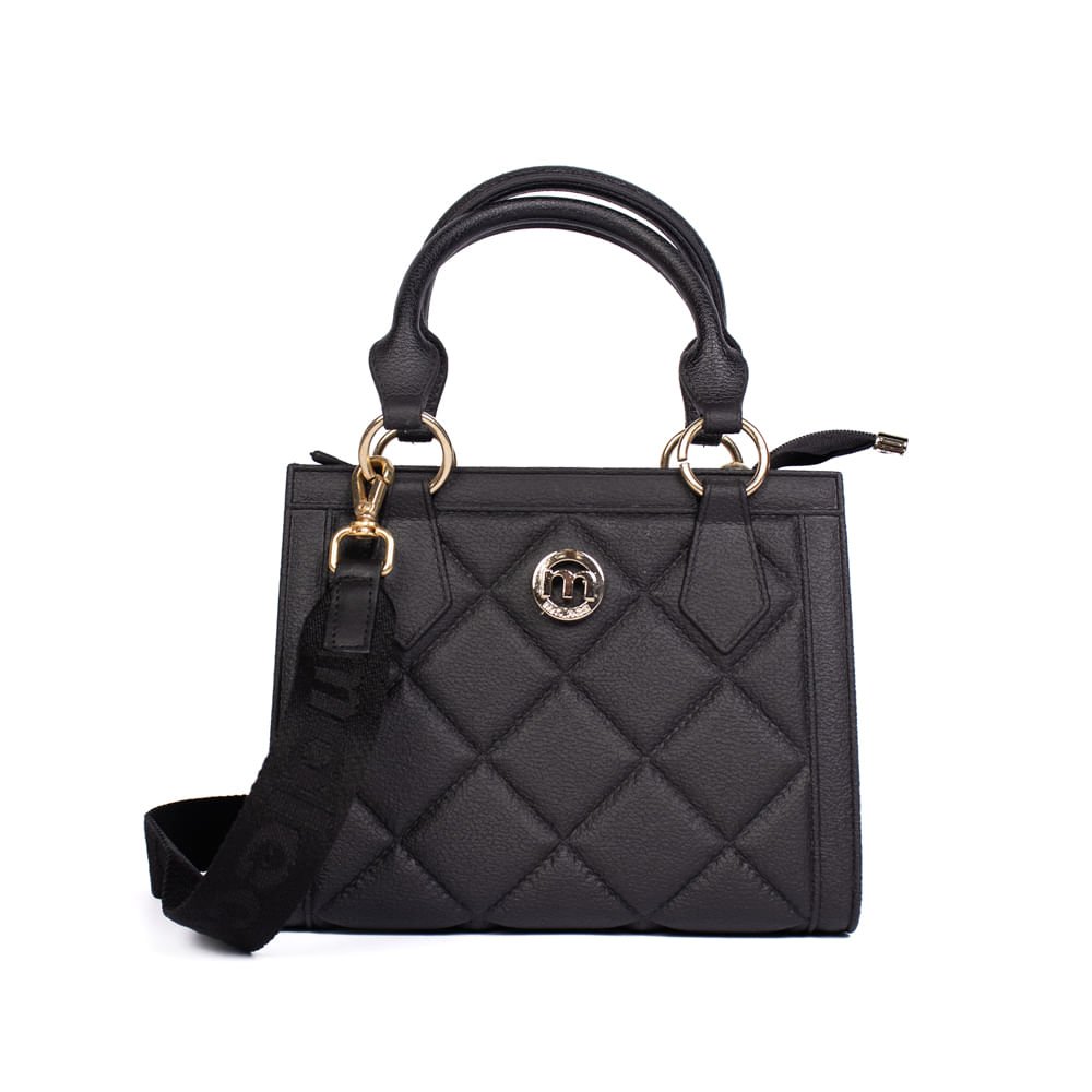 Bolsa Feminina Moleca Tote Pequena Texturizada Preto