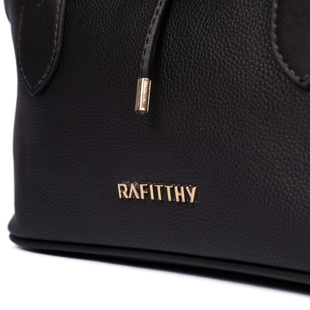 Bolsa Feminina Rafitthy Tote Extra Transversal Média Preto Preto 5