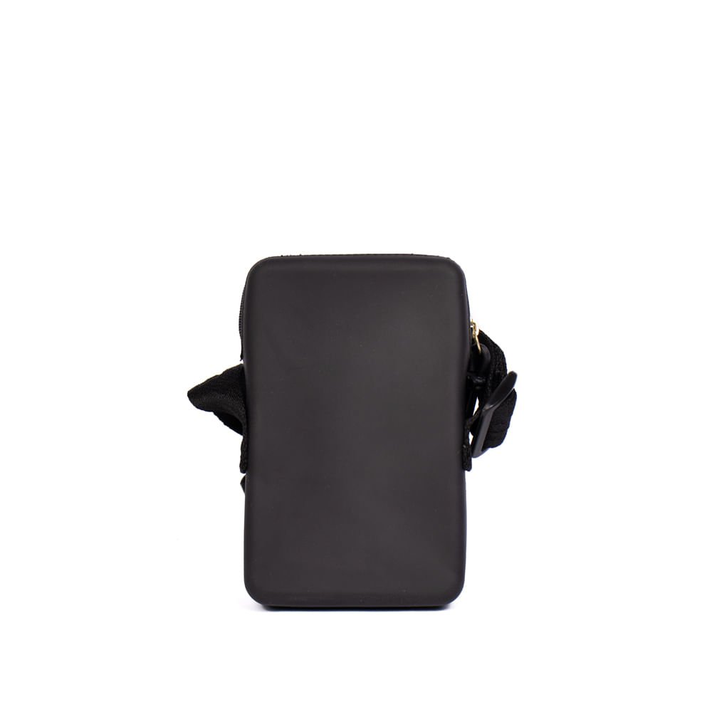 Bolsa Feminina Moleca Shoulder Bag PVC Aplicações Preto Preto 2