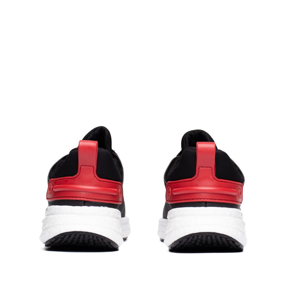 Tênis Infantil Molekinho Napa Elástico Preto/Vermelho Preto/Vermelho 3