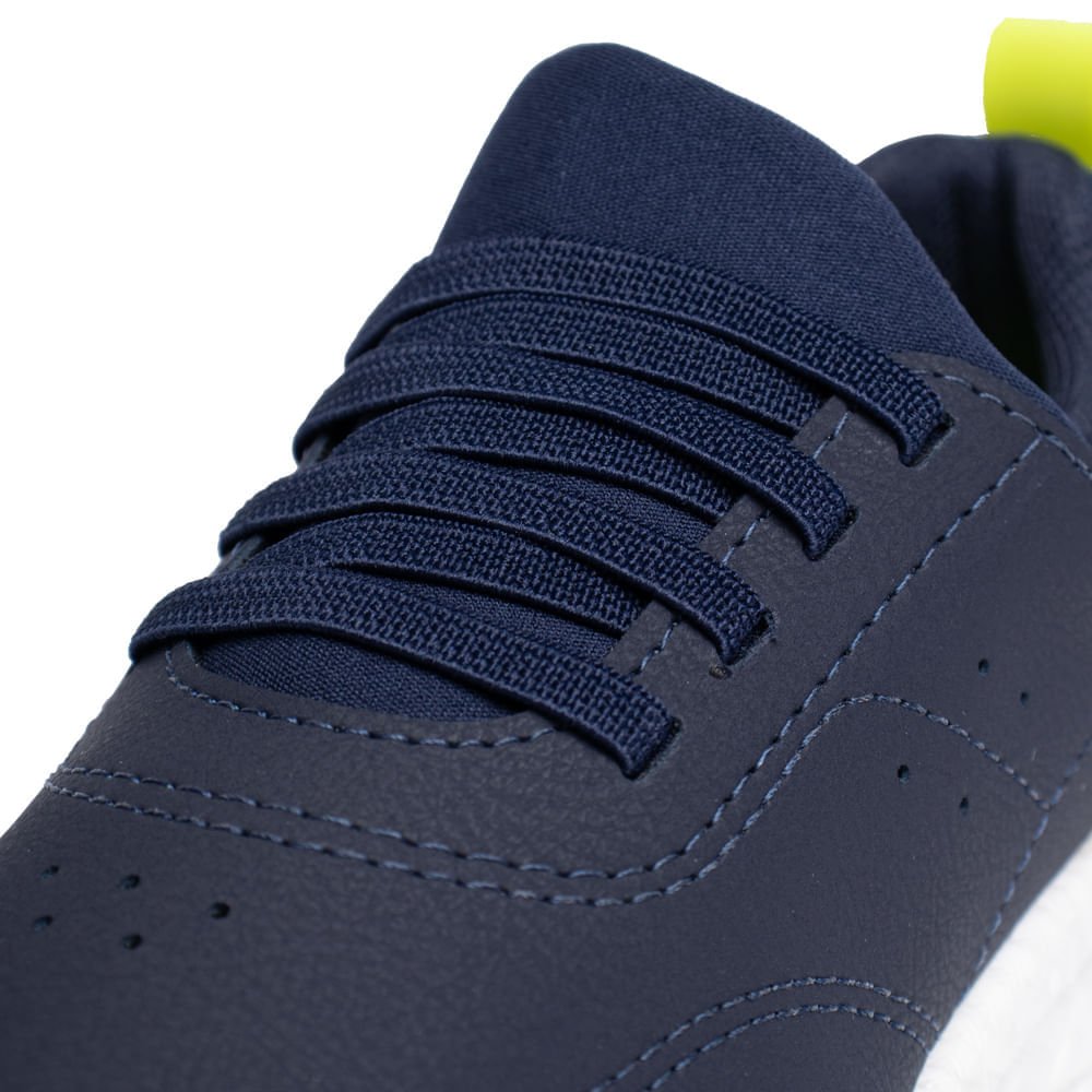 Tênis Infantil Molekinho Napa Cadarço Elástico Marinho/Verde Marinho/Verde 5