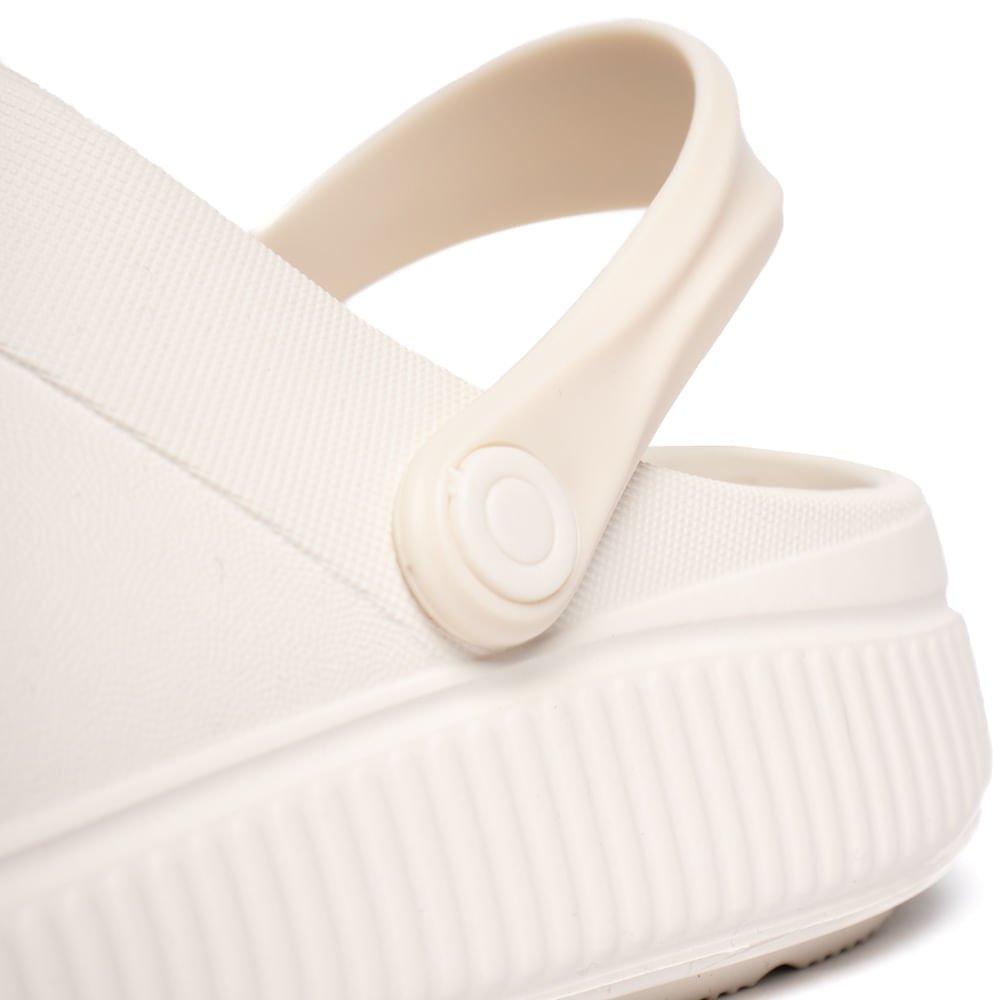 Sandália Babuche Feminina Moleca Pins EVA Off White Branco 6