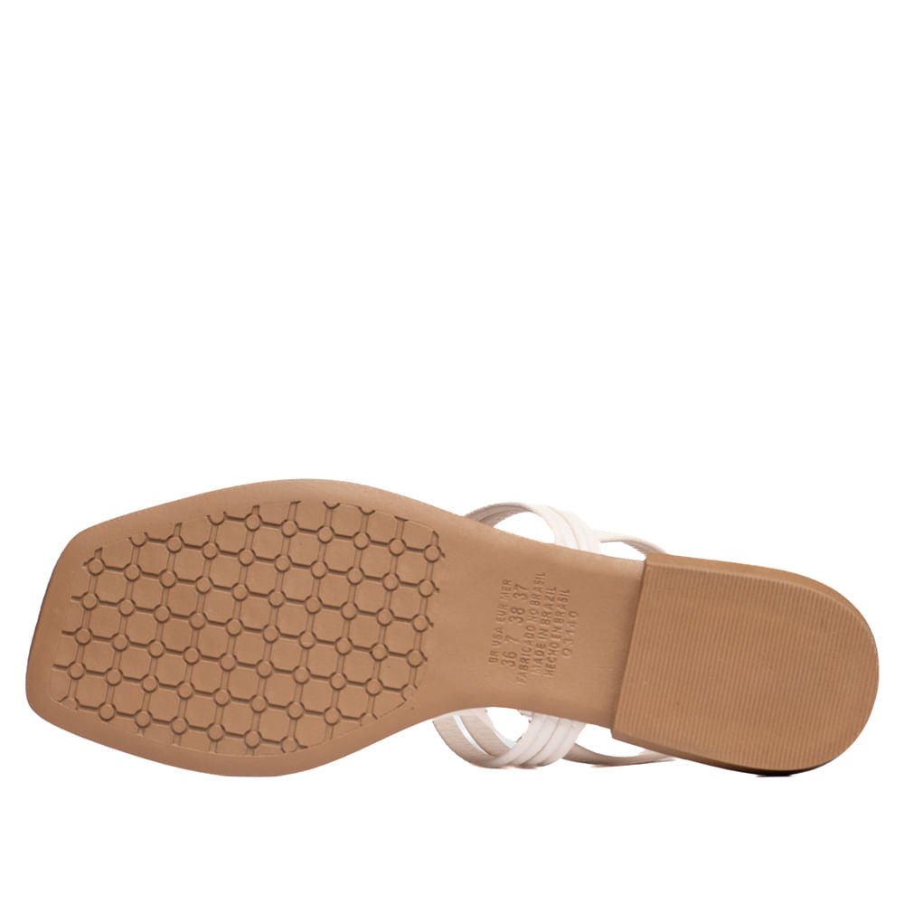 Sandália Feminina Mississipi Rasteira Salto Off White/Bege Off White 2
