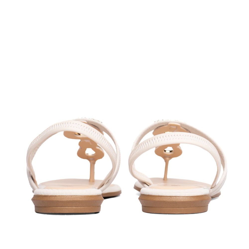 Sandália Feminina Mississipi Rasteira Salto Off White/Bege Off White 3