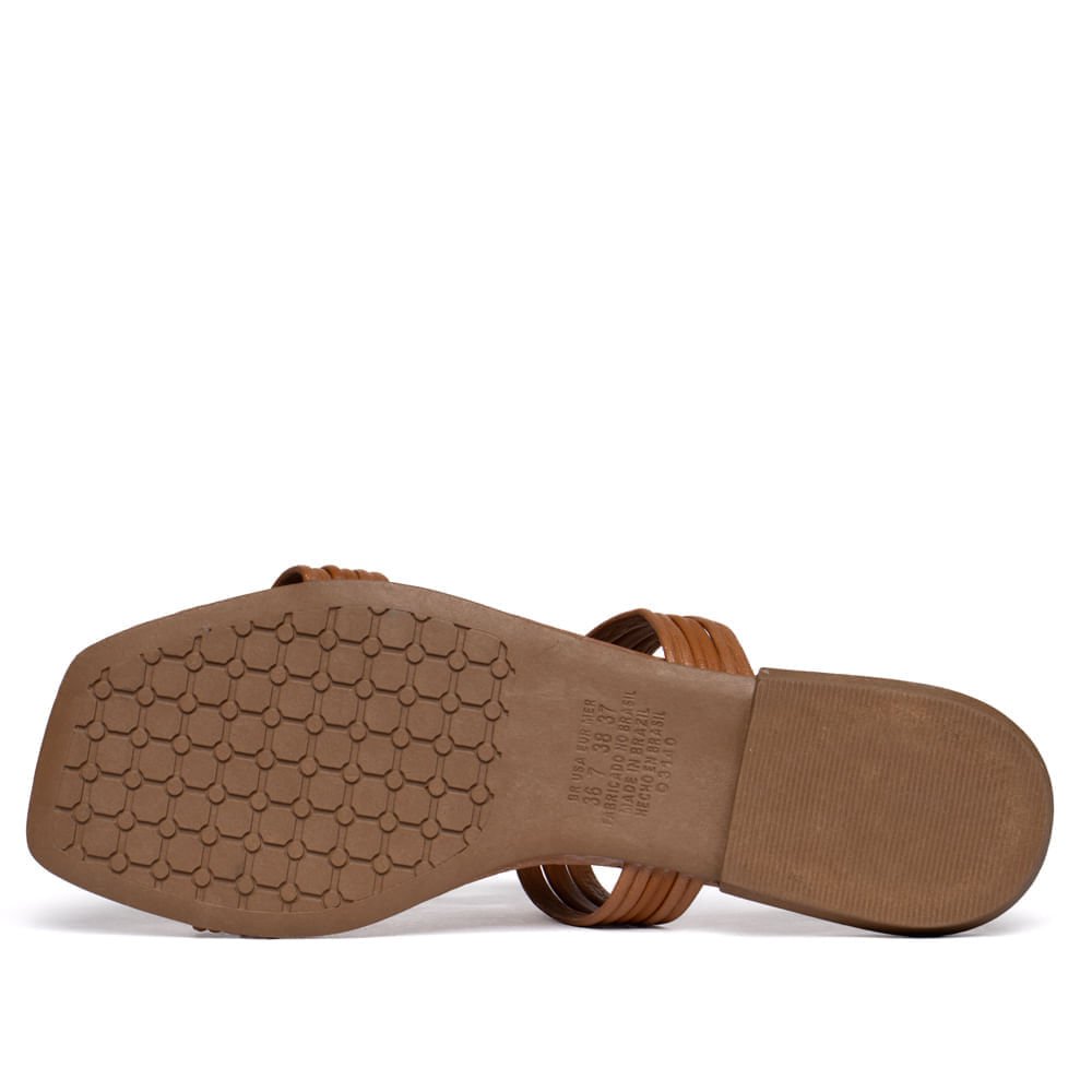 Rasteira Feminina Mississipi Metalizada Caramelo Caramelo 3