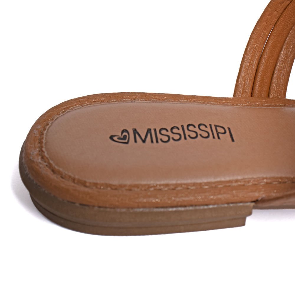 Rasteira Feminina Mississipi Metalizada Caramelo Caramelo 4