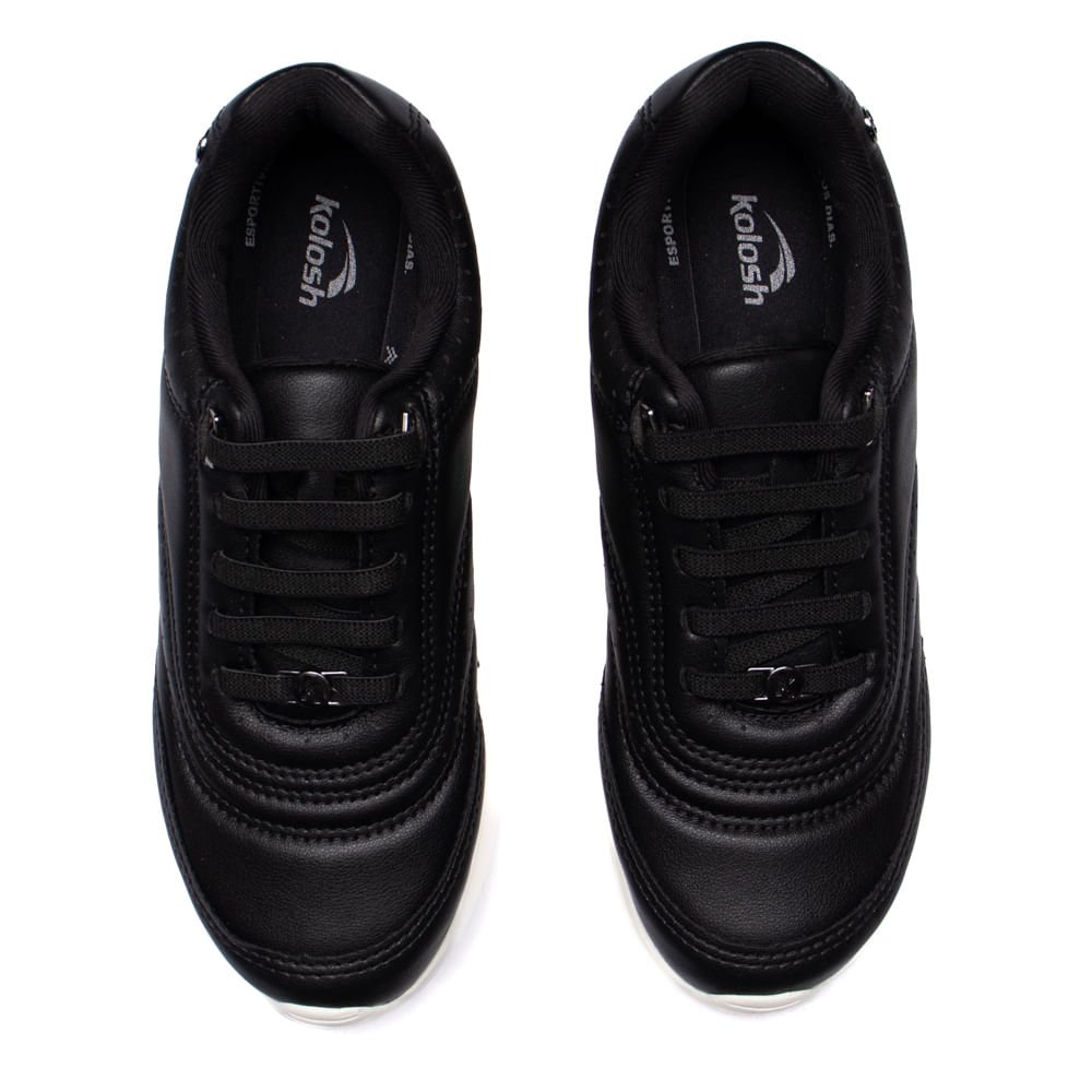 Tênis Feminino Kolosh Almeria Calce Fácil Preto Preto 4