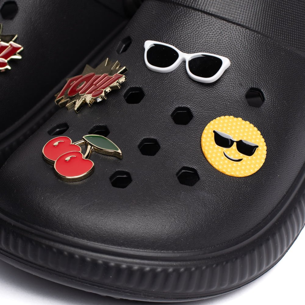 Sandália Babuche Feminina Moleca Pins EVA Preto Preto 5