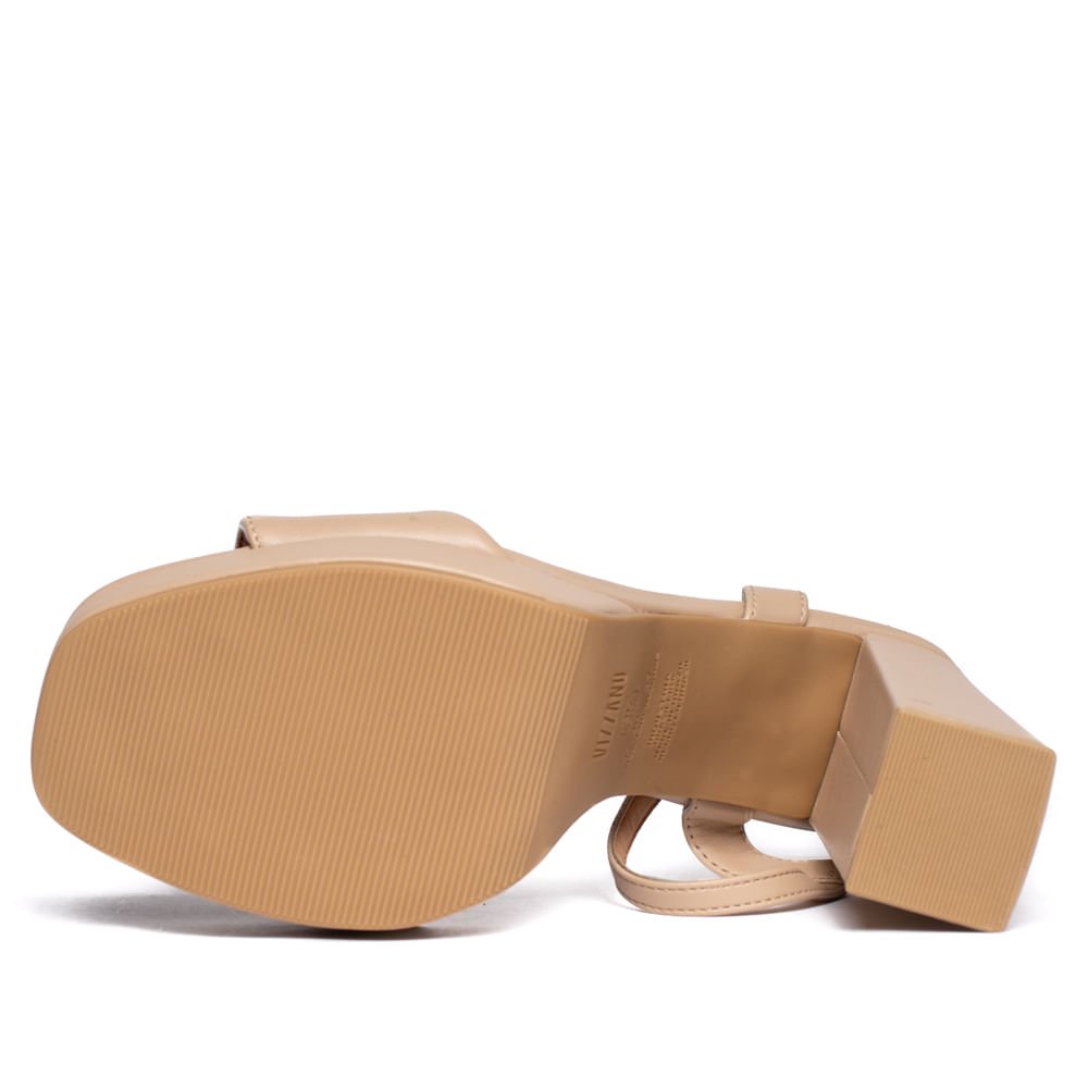 Sandália Feminina Vizzano Salto Alto Verniz Bege Bege 2
