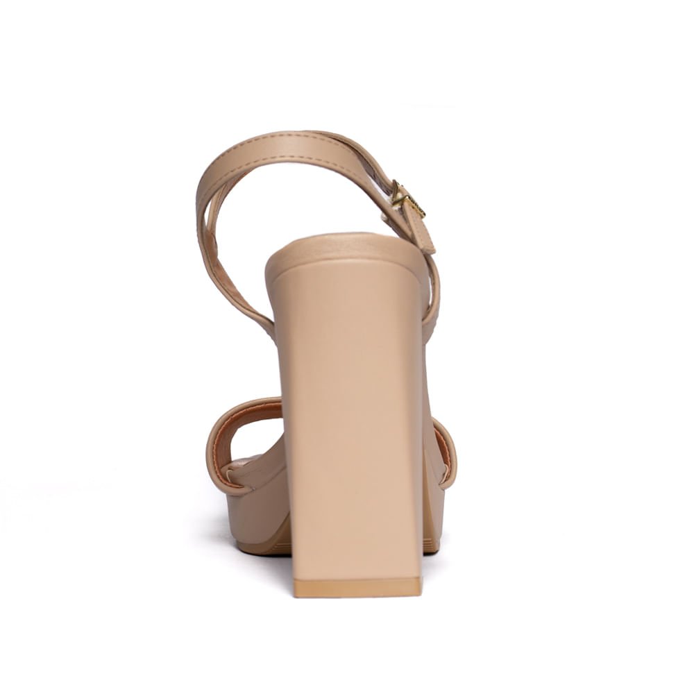 Sandália Feminina Vizzano Salto Alto Verniz Bege Bege 3