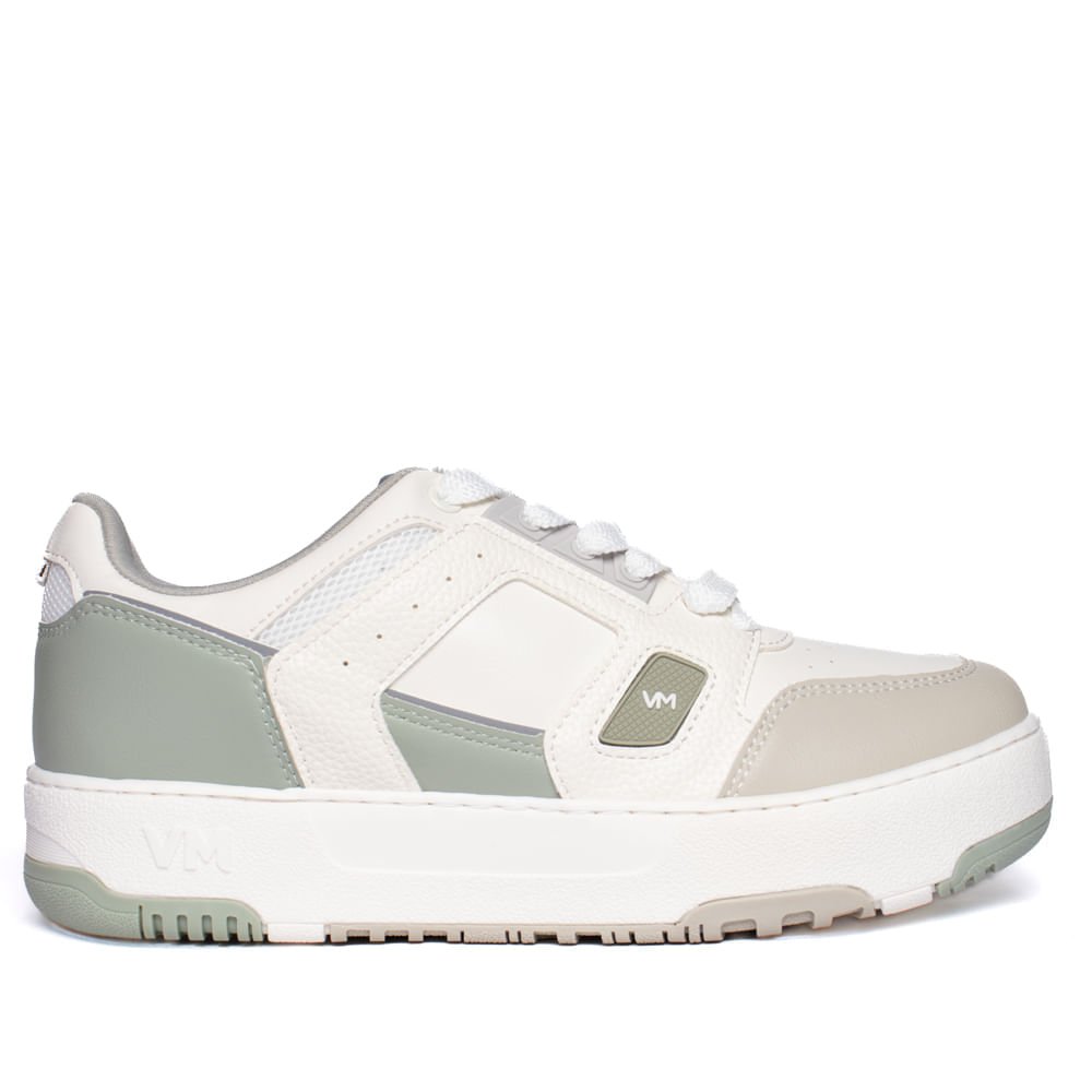 Tênis Feminino Via Marte Napa Plataforma Verde/Branco