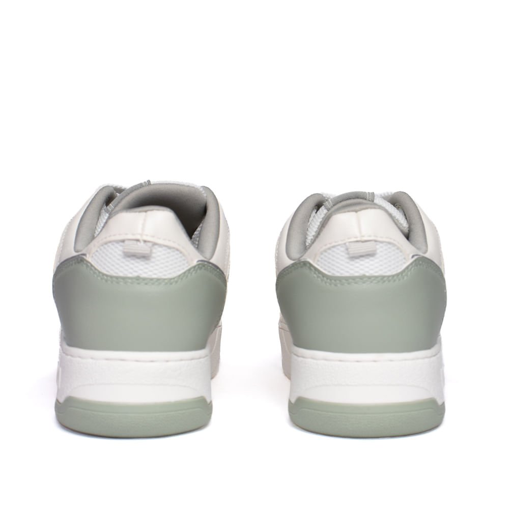 Tênis Feminino Via Marte Napa Plataforma Verde/Branco Branco/Cinza/Verde 3