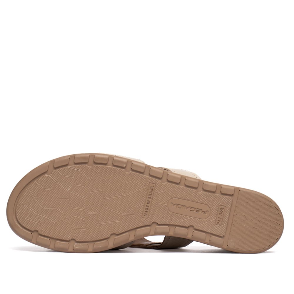 Tamanco Feminino Pegada Anabela Couro Burnished Off White Off White 2