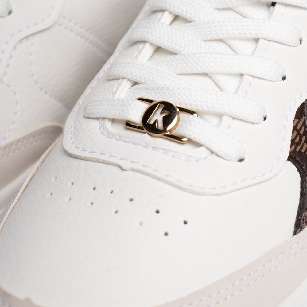 Tênis Feminino Kolosh Flatform Impulse+ Branco/Marrom Branco/Marrom 5