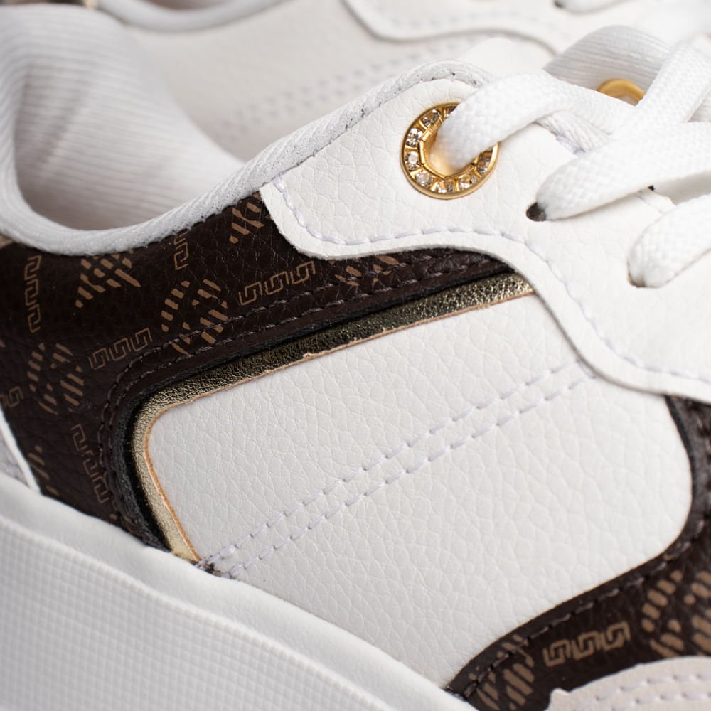 Tênis Feminino Kolosh Flatform Impulse+ Branco/Marrom Branco/Marrom 6