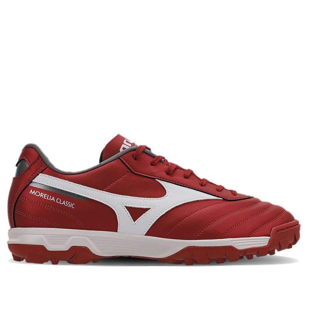 Chuteira Society Masculina Mizuno Morelia Classic Vermelho